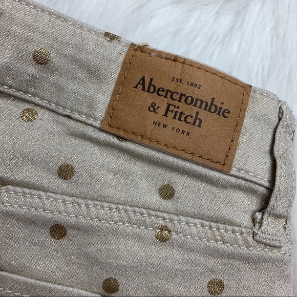 Abercrombie Gold Metallic Polka Dot Jeans - Picture 3 of 5